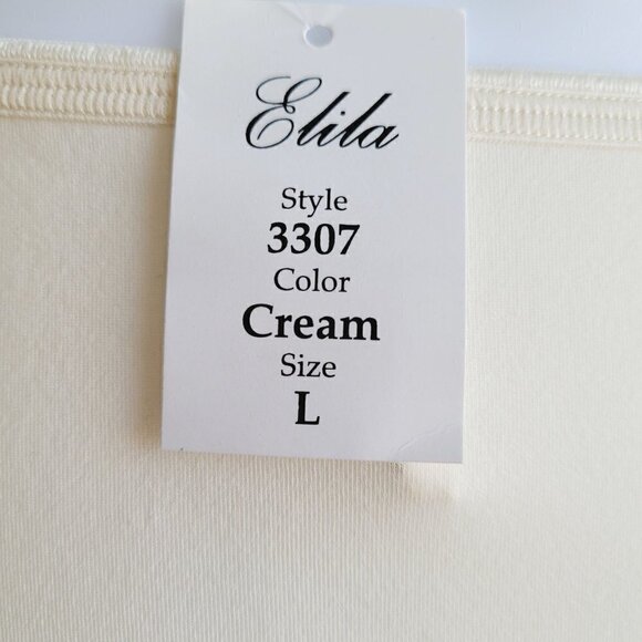 Elila Shiny Satin & Microfiber Cream Panty 3307 Everyday Lg Tummy Control Disc. - Picture 7 of 8